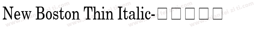New Boston Thin Italic字体转换